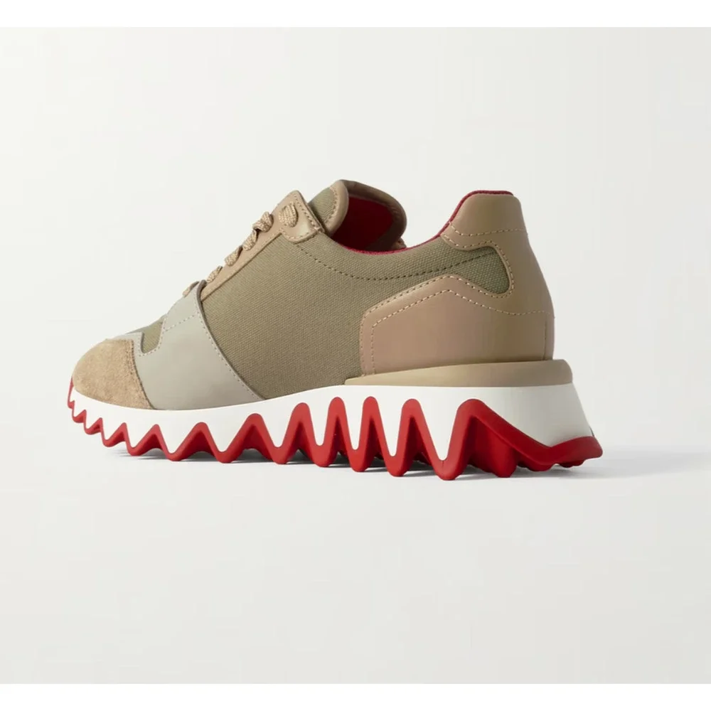Christian Louboutin Nastroshark Donna Flat Saharienne Platform LowTop Sneaker 41